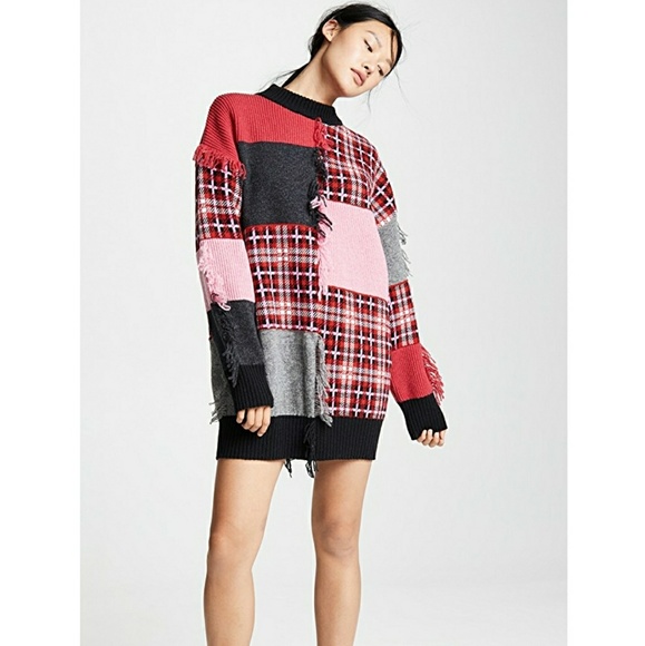 Patchwork Sweater Dress 